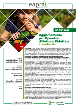 Aggiornamento per Operatori di Fattoria Didattica in Lombardia