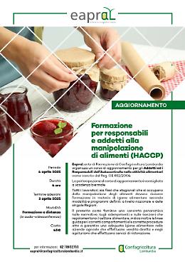 Formazione per responsabili e addetti alla manipolazione di alimenti (HACCP) - AGGIORNAMENTO