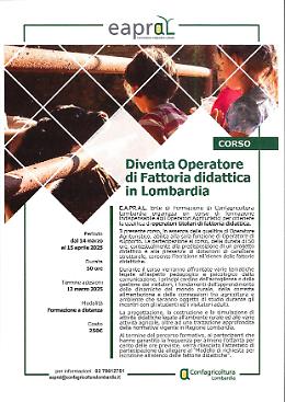 Diventa Operatore di Fattoria Didattica in Lombardia